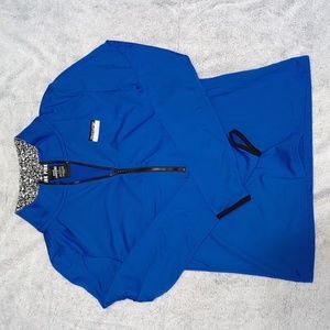 Women's Victoria secret Royal Blue 1/4 zip up Long Sleeve Collared
